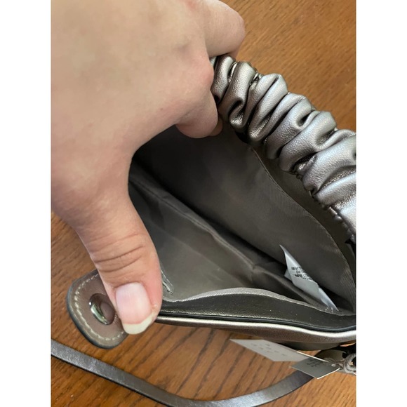 NWT A New Day Metallic Gray Purse - Picture 6 of 8